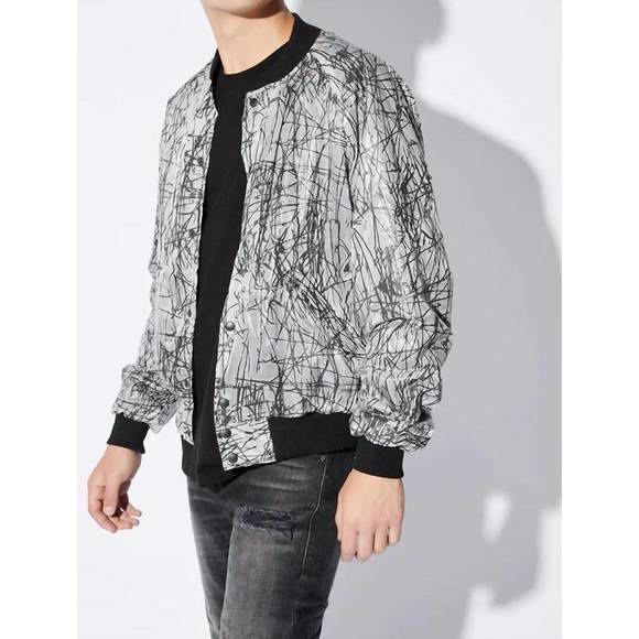 NEW RTA atticus jacket in black lines